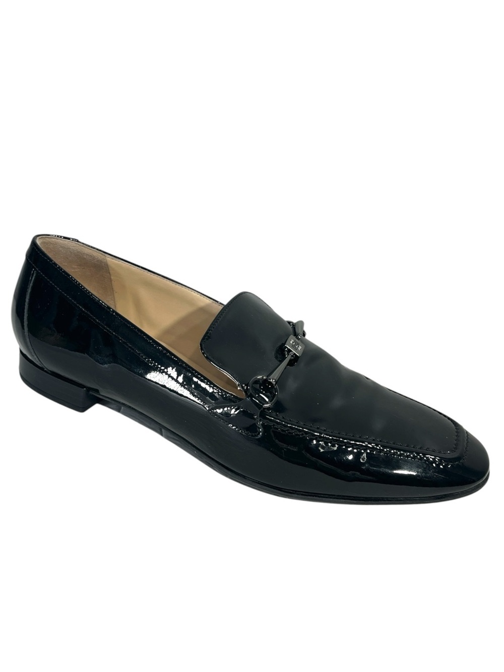 Hogl Premium Patent Leather Loafers size 8.5 Black Horse-bit Slip-on Flat